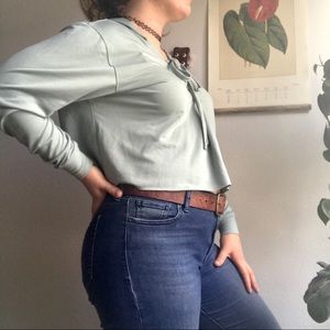 Express NWOT Crop Hoodie